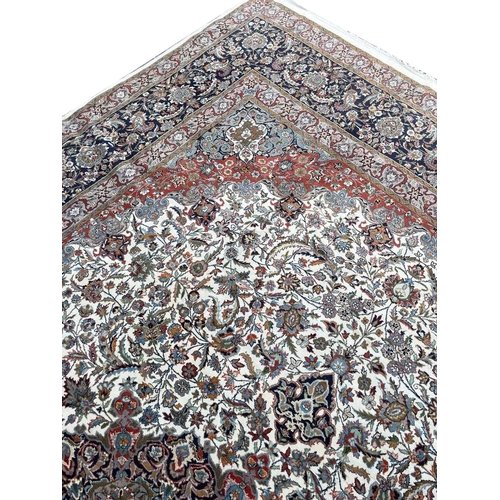 71 - FINE ISPHAHAN DESIGN CARPET, 430cm x 310cm.