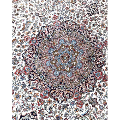 71 - FINE ISPHAHAN DESIGN CARPET, 430cm x 310cm.