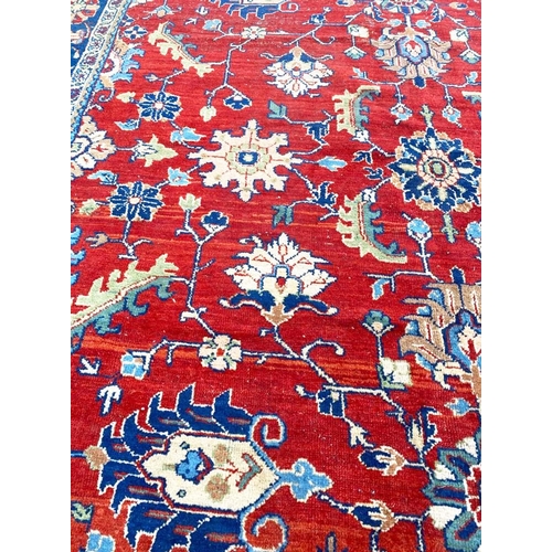 73 - ANTIQUE PERSIAN ZIEGLER CARPET, 300cm x 215cm.