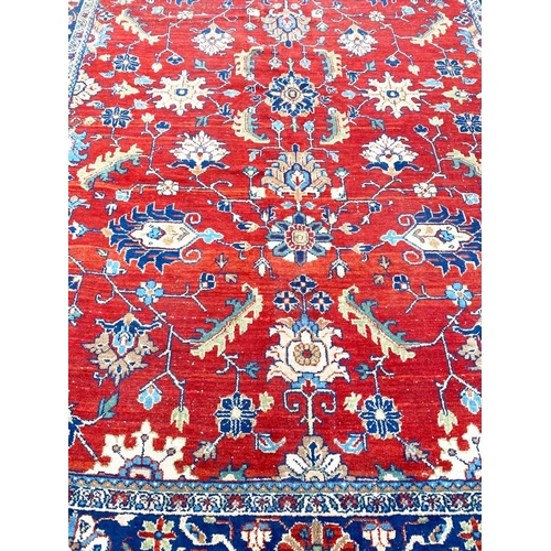 73 - ANTIQUE PERSIAN ZIEGLER CARPET, 300cm x 215cm.