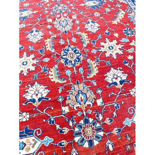 73 - ANTIQUE PERSIAN ZIEGLER CARPET, 300cm x 215cm.