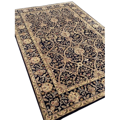 81 - FINE LAHORE SAFAVID DESIGN CARPET, 275cm x 180cm.