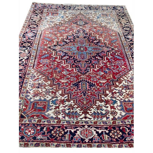 83 - ANTIQUE HERIZ CARPET, 250cm x 184cm.