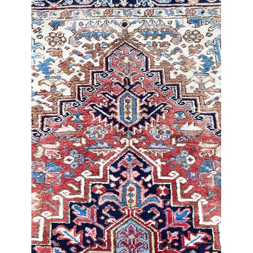 83 - ANTIQUE HERIZ CARPET, 250cm x 184cm.