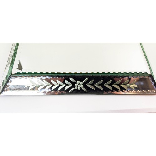 16 - WILLIAM YEOWARD TRAY, mirrored tray with perspex handles along with a pair of etched mirrored stands... 