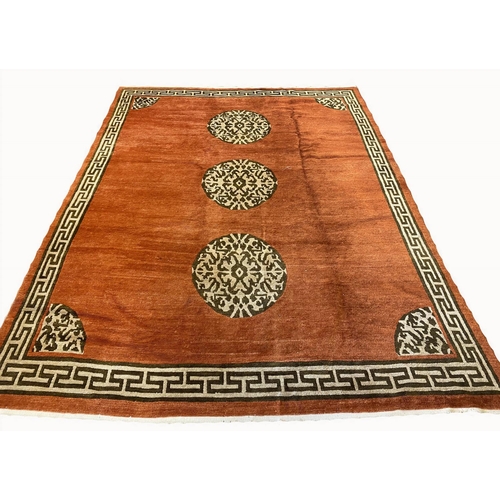 80 - FINE KHOTAN CARPET, 345cm x 250cm.