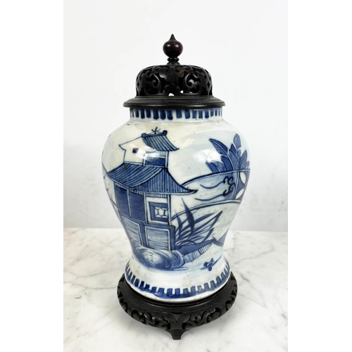 18 - A COLLECTION OF ORIENTAL PIECES, including a blue and white baluster vase and bowl, a blanc de chine... 