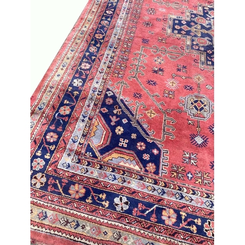 67 - ANTIQUE TURKISH OUSHAK CARPET, 430cm x 345cm.