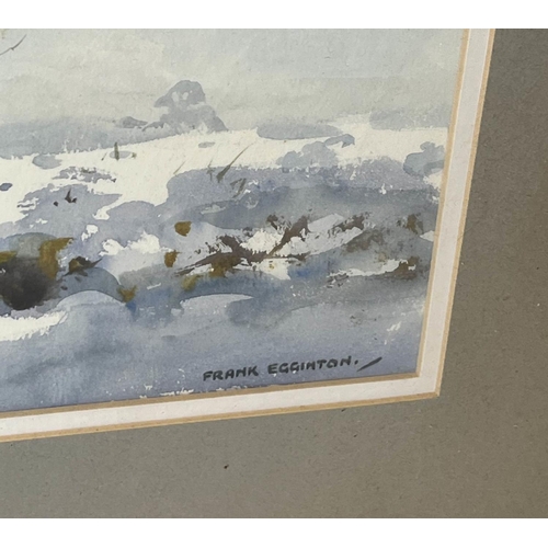 36 - FRANK EGGINTON (Irish 1908-1990), 'Snowscape country Antrim', watercolour, 37cm x 53cm, framed. (Sub... 