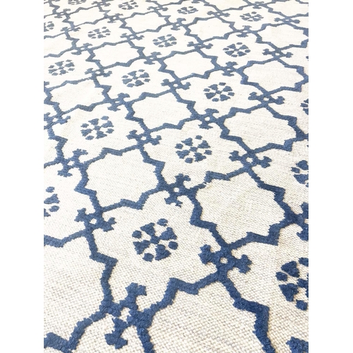 83A - CONTEMPORARY SILK AND WOOL CARPET, 292cm x 198cm.