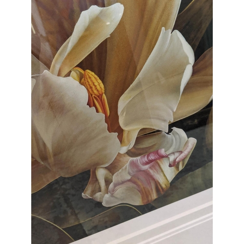 57 - MIA TARNEY, 'Libretto parrot tulips', gicleé 72cm x 83cm, signed and numbered label verso framed.