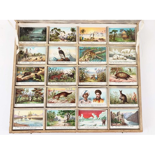 122 - 'THROUGH THE WORLD ON WINGS' BOARD GAME, 20th century comprising a selection of cards and six board ... 