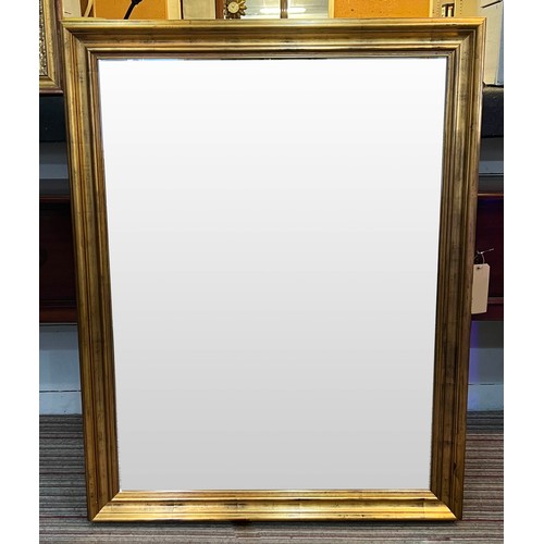 120 - WALL MIRROR, gilt framed with a bevelled plate, 117cm x 92cm.