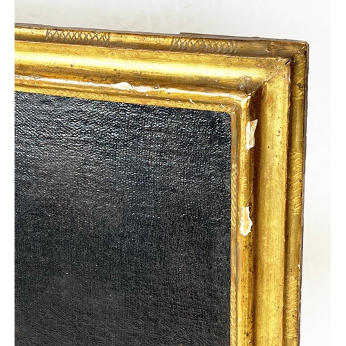 104 - MANNER OF PETRO LONGHI (Venice 1701-1785) 'Woman with a Mask', oil on canvas, 75cm x 60cm, framed.