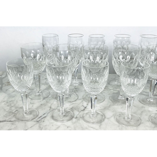 41 - WATERFORD CUT CRYSTAL 'COLLEEN' GLASSES, three sets of eight including champagne, white wine and cla... 