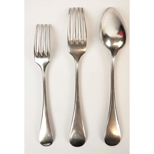 49 - CHRISTOFLE CANTEEN OF CUTLERY, early 20th century, comprising 12 dinner forks, 11 dinner knives, 12 ... 