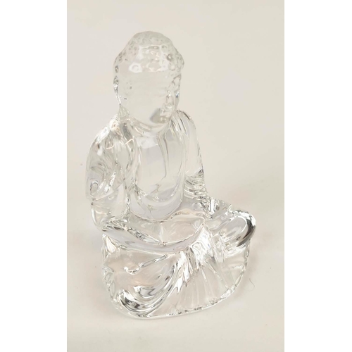 54 - LALIQUE MINIATURE GLASS FIGURES, collection of seven, comprising three clear frosted glass figures, ... 