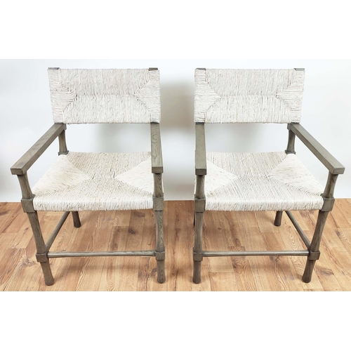 573 - PAOLO MOSCHINO PALM CHAIRS, a set of four, 60cm x 55cm x 91cm. (2)