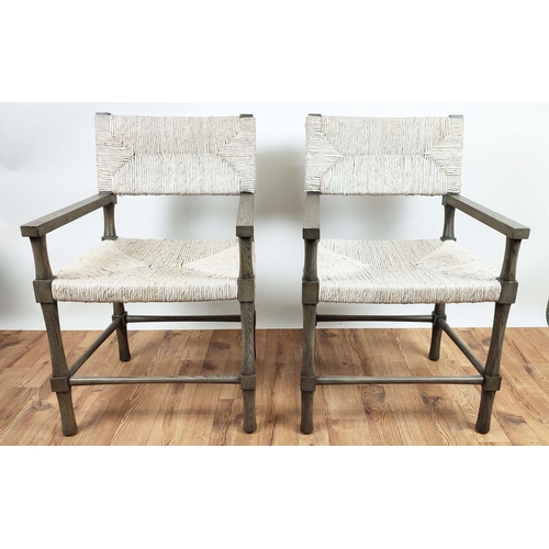 573 - PAOLO MOSCHINO PALM CHAIRS, a set of four, 60cm x 55cm x 91cm. (2)