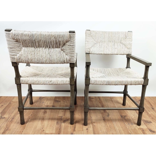 573 - PAOLO MOSCHINO PALM CHAIRS, a set of four, 60cm x 55cm x 91cm. (2)