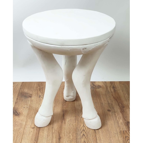 574 - PAOLO MOSCHINO HORSE PLASTER STOOL, 54cm H x 40cm.