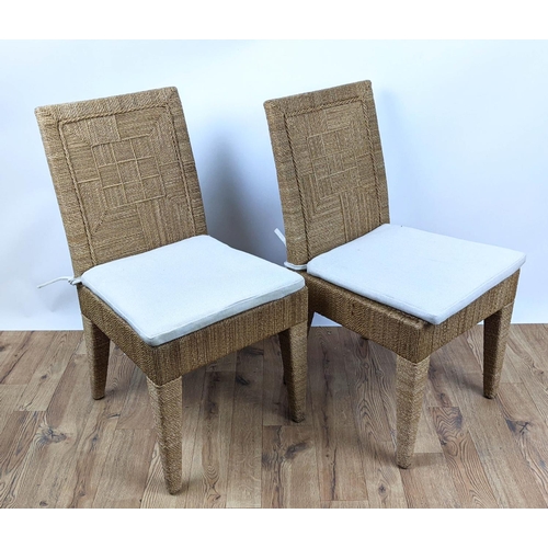 585 - PALECEK WOODSIDE DINING CHAIRS, a set of five, 86cm H. (5)