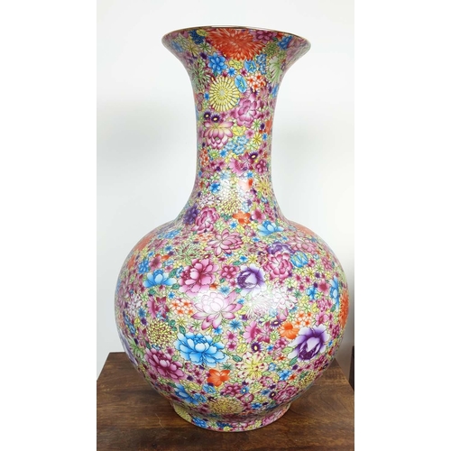 596 - VASES, a pair, 57cm H, glazed ceramic.