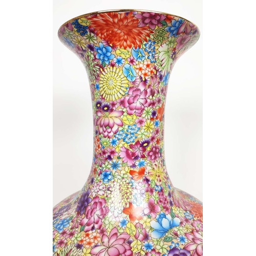 596 - VASES, a pair, 57cm H, glazed ceramic.