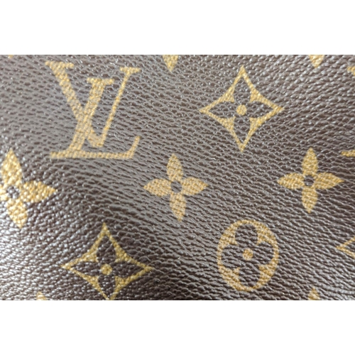 61 - LOUIS VUITTON KEEPALL 60, monogram coated canvas with leather handles and trims, name tag, brown can... 