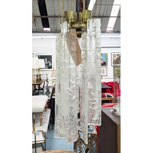 634 - MURANO CHANDELIER, mid 20th century, approx 110cm H from ceiling to lower point with hanging glass r... 