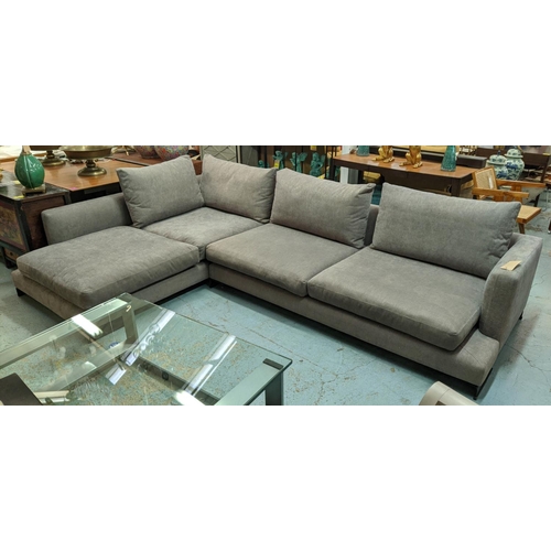 640 - CAMERICH CORNER SOFA, 330cm x 210cm, grey.