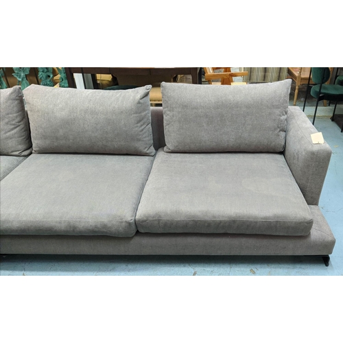 640 - CAMERICH CORNER SOFA, 330cm x 210cm, grey.