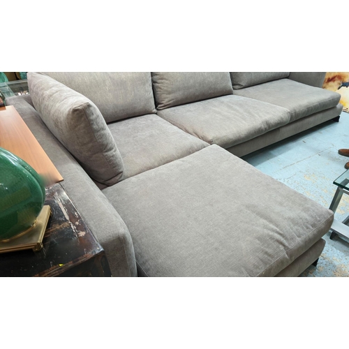 640 - CAMERICH CORNER SOFA, 330cm x 210cm, grey.