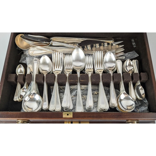 68 - A HARRODS SILVER-PLATED CANTEEN OF CUTLERY, cased, of EPNS A1 grade, comprising twelve place setting... 