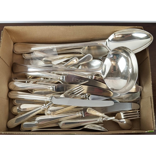 68 - A HARRODS SILVER-PLATED CANTEEN OF CUTLERY, cased, of EPNS A1 grade, comprising twelve place setting... 