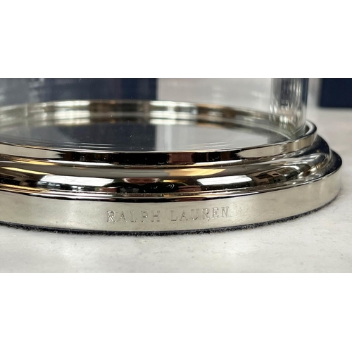 78 - RALPH LAUREN BEDFORD HURRICANE LIGHTS, a pair, boxed, Approx 24cms H 14cms D (2)