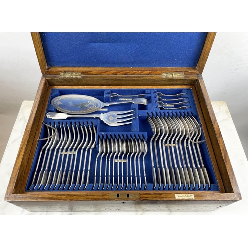 11 - MAPPIN AND WEBB CANTEEN OF CUTLERY, eighty four piece, including pieces by Joseph Rodgers and Sons a... 