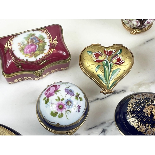 95 - ENAMELLED PILL BOXES, various makers, including moorcroft, halcyon days, a Tiffany silver example, F... 