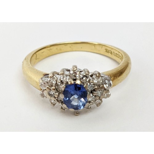 77 - FOUR VARIOUS DRESS RINGS, comprising a 22ct gold wedding band, ring size Q½, 4.64 grams; a 9ct gold ... 