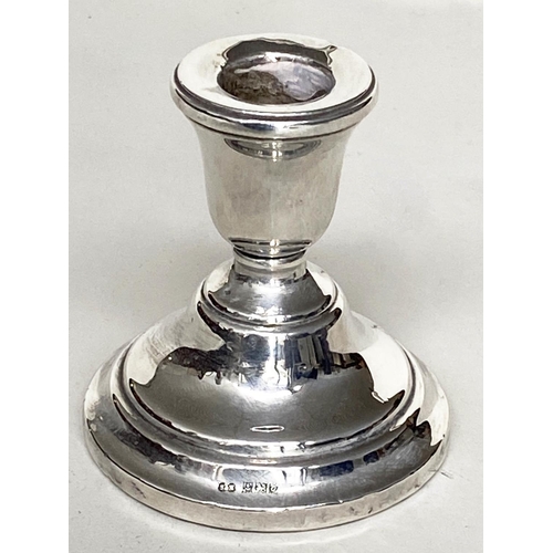 71 - CANDLESTICKS BY MAPPIN AND WEBB, a pair, silver corinthian column stop fluted by Mappin and Webb, Lo... 