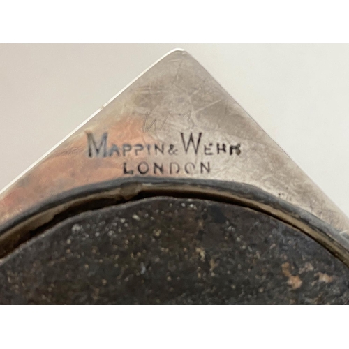 71 - CANDLESTICKS BY MAPPIN AND WEBB, a pair, silver corinthian column stop fluted by Mappin and Webb, Lo... 