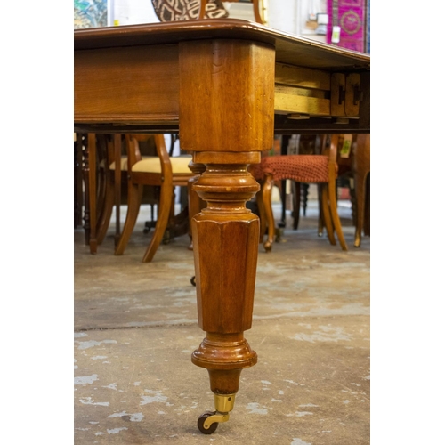 170 - DINING TABLE, 72cm H x 115cm x 116cm L, 266cm extended, Victorian style mahogany with three extra le... 