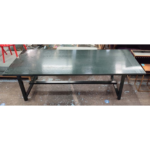 341 - DINING TABLE, 90cm x 230cm, from Another Country characterised by strong, architectural lines and co... 