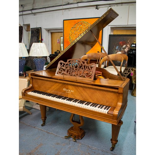 633 - GAVEAU BABY GRAND PIANO, circa 1920, French walnut, 141cm x 147cm D. (2)