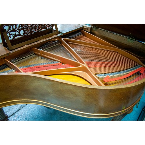 633 - GAVEAU BABY GRAND PIANO, circa 1920, French walnut, 141cm x 147cm D. (2)