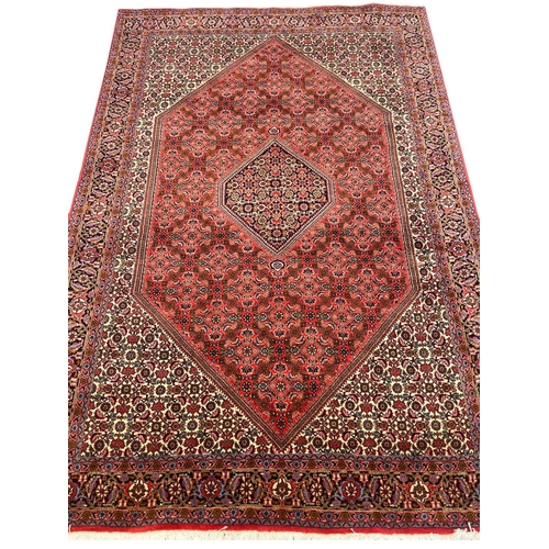 100 - FINE PERSIAN BIJAR CARPET, 252cm x 173cm.