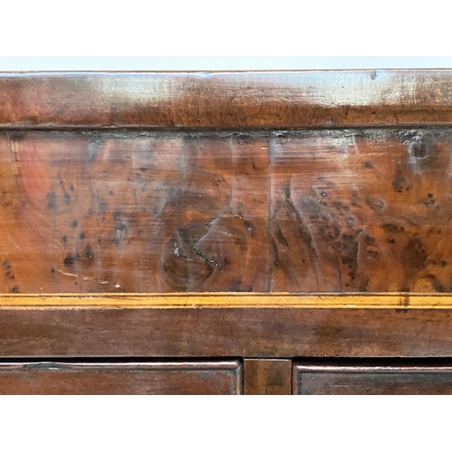 110 - SCOTTISH HALL CHEST, 125cm W x 120cm H x 35cm D, early 19th century flame mahogany, of adapted shall... 