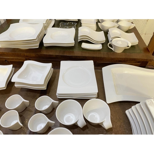 13 - VILLEROY AND BOCH NEW WAVE DINNER SERVICE, a six place setting, comprising dinner plates, soup bowls... 