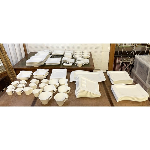 13 - VILLEROY AND BOCH NEW WAVE DINNER SERVICE, a six place setting, comprising dinner plates, soup bowls... 