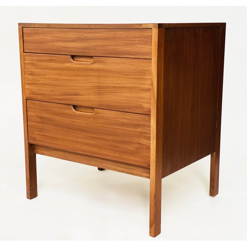 298 - CHEST BY RICHARD HORNBY FOR FYNE LADYE, 1960-s afromosia with three drawers and recessed handles, 63... 